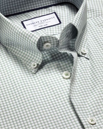 Chemise À Tissage Oxford Nervuré Et Carreaux Sans Repassage - par - Charles Tyrwhitt - Modalova