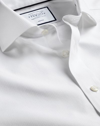 Chemise Tissage Henley À Col Italien Sans Repassage - par - Charles Tyrwhitt - Modalova