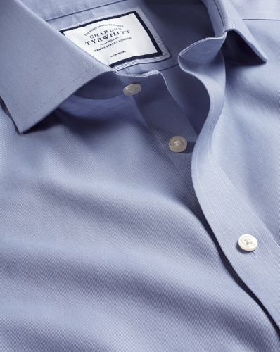 Chemise En Sergé À Col Italien Sans Repassage - par - Charles Tyrwhitt - Modalova