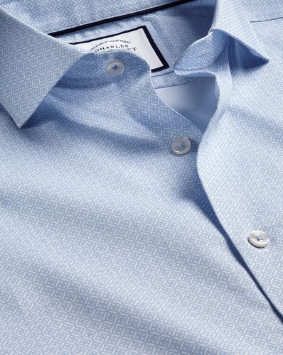 Chemise À Motif Décoratif Et Col Semi-Italien Sans Repassage - par - Charles Tyrwhitt - Modalova