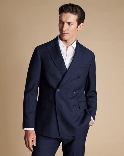 Veste De Costume Croisée De Italien En Flanelle - par - Charles Tyrwhitt - Modalova