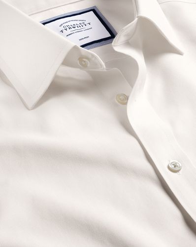 Chemise En Sergé Sans Repassage - Ivoire en par - Charles Tyrwhitt - Modalova