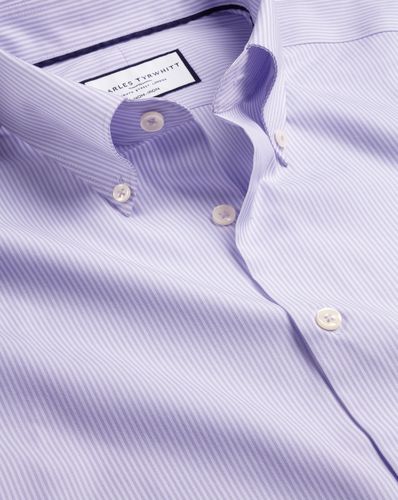 Chemise Oxford Rayée À Col Boutonné Sans Repassage - par - Charles Tyrwhitt - Modalova