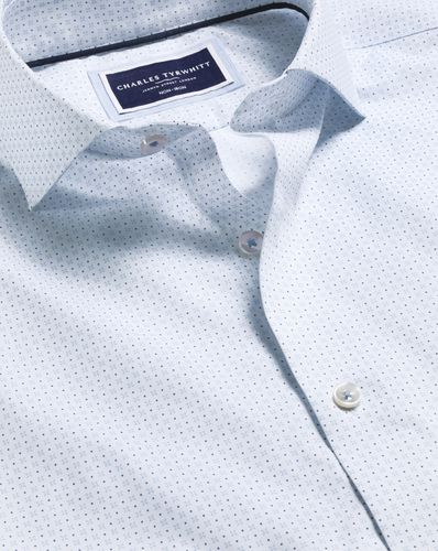 Chemise À Imprimé Pétale Et Col Semi-Italien Sans Repassage - par - Charles Tyrwhitt - Modalova