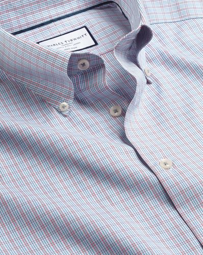 Chemise Oxford À Carreaux Et Col Boutonné Sans Repassage - par - Charles Tyrwhitt - Modalova