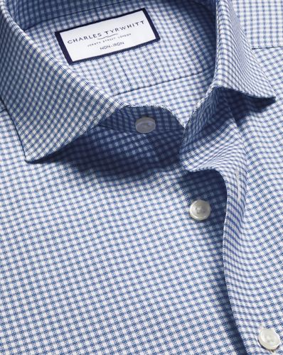 Chemise En Sergé Performance À Carreaux Sans Repassage - par - Charles Tyrwhitt - Modalova