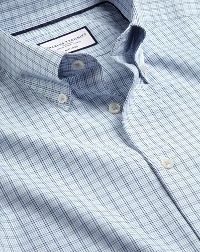 Chemise Oxford À Carreaux Et Col Boutonné Sans Repassage - Moyen par - Charles Tyrwhitt - Modalova