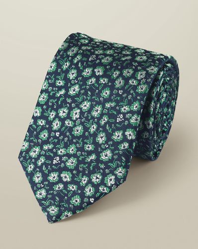 Cravate En Soie À Motif Cachemire Floral - De France Et Vert par - Charles Tyrwhitt - Modalova