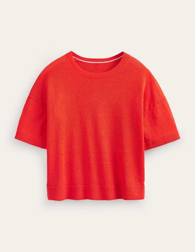 T-shirt en lin à emmanchures basses - Boden - Modalova