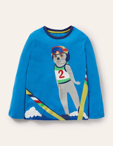 T-shirt à appliqué animal aux sports d'hiver Garçon - Boden - Modalova