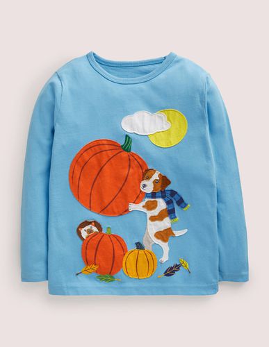 Pumpkin Appliqué Long-Sleeved Halloween T-shirt Garçon - Boden - Modalova