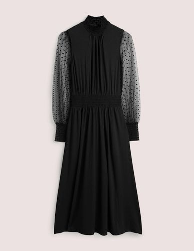 Black Tulle Sleeve Midi Party Dress - Boden - Modalova
