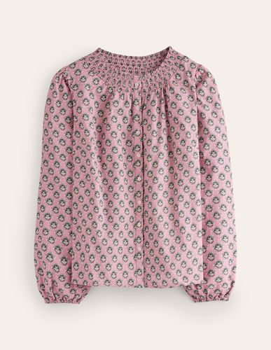 Blouse Mae en coton à smocks - Boden - Modalova