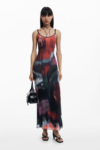 Robe midi à bretelles à fleurs - Desigual - Modalova