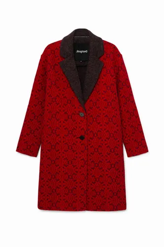 Manteau long tricot frises - Desigual - Modalova