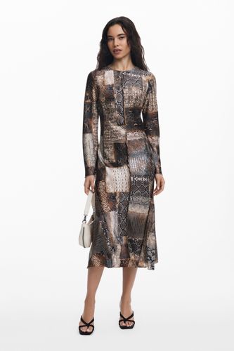 Robe fluide imprimé animal - Desigual - Modalova