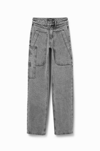 Jean straight patchwork - Desigual - Modalova