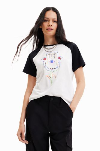 T-shirt arty main et fleur - Desigual - Modalova