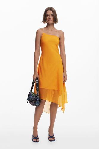 Robe midi asymétrique à volants - Desigual - Modalova