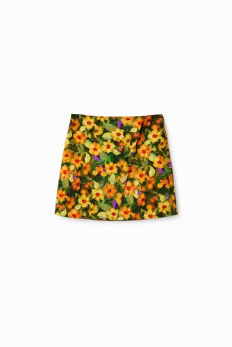 Mini-jupe ajustée fleurs - Desigual - Modalova