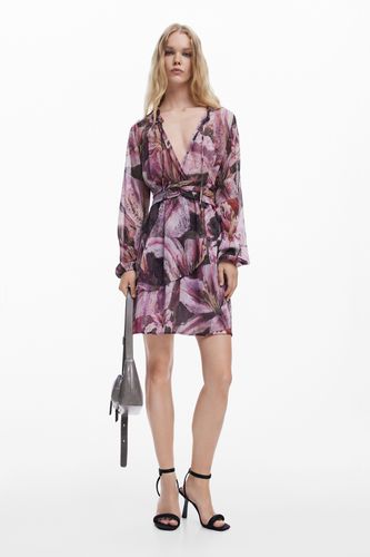 Robe fluide orchidées - Desigual - Modalova