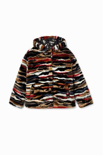 Veste courte fourrure multicolore - Desigual - Modalova