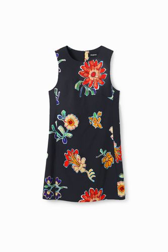 Robe courte ajustée fleurs - Desigual - Modalova