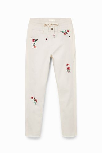 Jogging-jean à fleurs - Desigual - Modalova