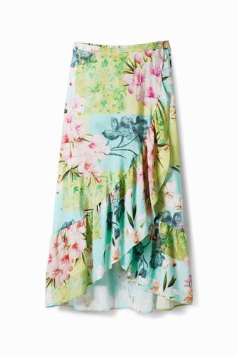 Jupe midi patchwork floral - Desigual - Modalova