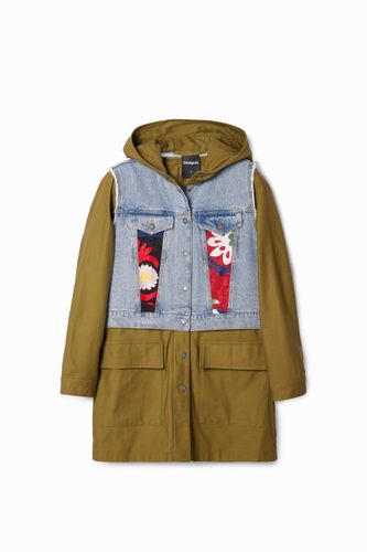 Parka hybride broderies 2 en 1 - Desigual - Modalova
