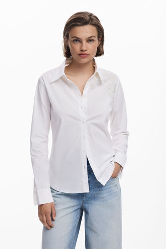 Chemise unie brodée - Desigual - Modalova