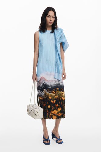 Robe plissée paysage - Desigual - Modalova