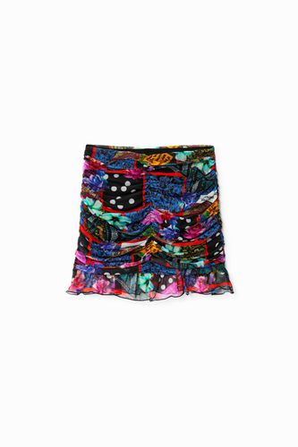 Mini-jupe drapée patchwork numérique - Desigual - Modalova