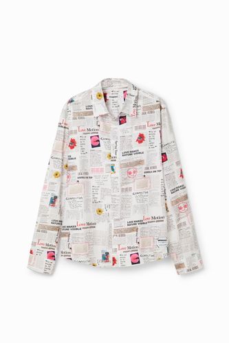 Chemise manches longues journal - Desigual - Modalova