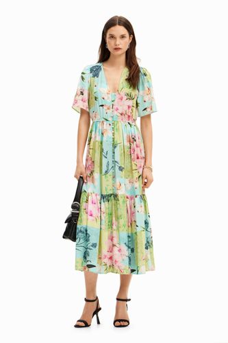 Robe midi fleurs de cerisier - Desigual - Modalova