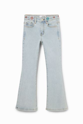 Jean flare brodé - Desigual - Modalova