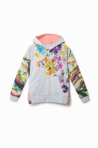 Sweat-shirt à capuche print aquarelle florale - Desigual - Modalova