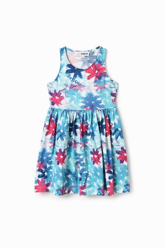 Robe courte fleurs aquarelle - Desigual - Modalova