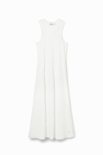 Robe midi patchwork tissu côtelé - Desigual - Modalova