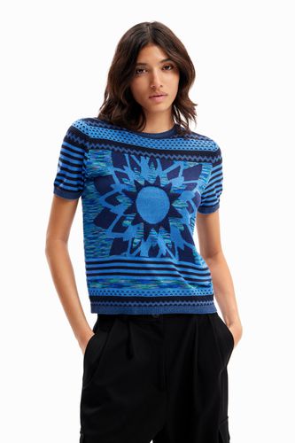 T-shirt maille fleur - Desigual - Modalova