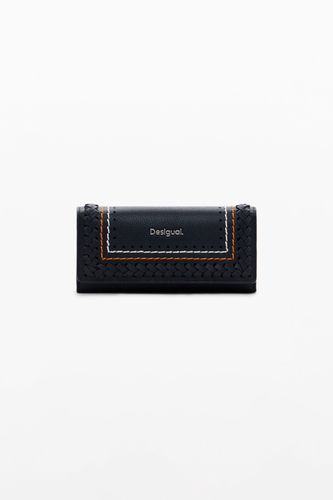 Porte-monnaie tressé avec surpiqûres - Desigual - Modalova
