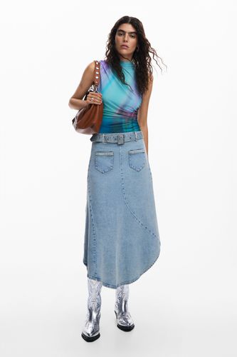 Jupe en denim asymétrique - Desigual - Modalova