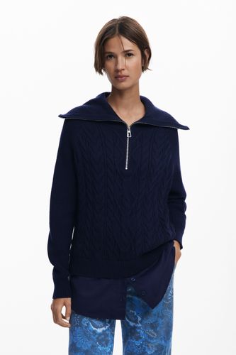 Pull combiné torsades avec fermeture éclair - Desigual - Modalova