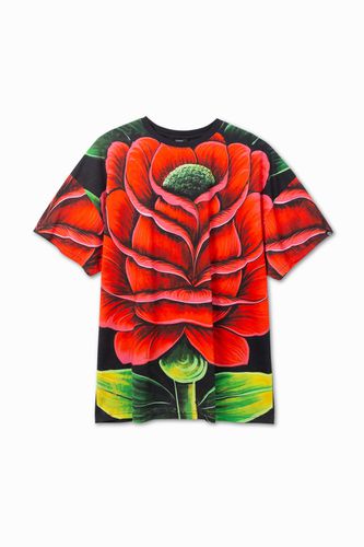 T-shirt oversize fleur - Desigual - Modalova