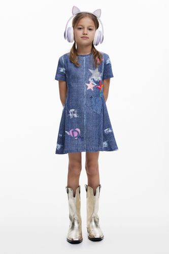 Robe en jean étoiles - Desigual - Modalova