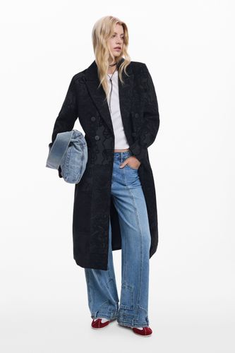 Manteau noir texturé - Desigual - Modalova