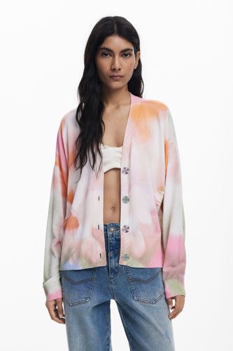 Cardigan à fleurs tie-dye - Desigual - Modalova