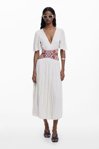 Robe découpée brodée - Desigual - Modalova