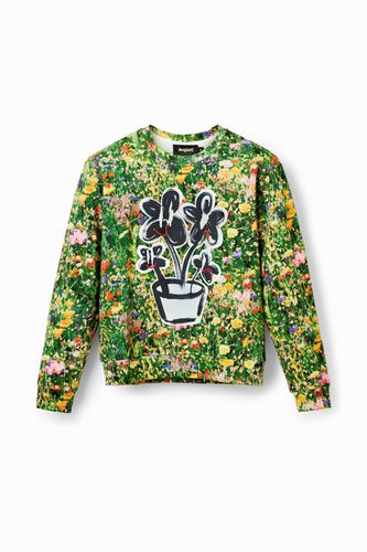 Sweat-shirt fleuri plante - Desigual - Modalova