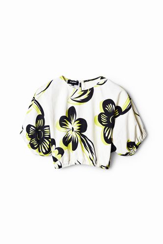 Blouse courte fleurs - Desigual - Modalova